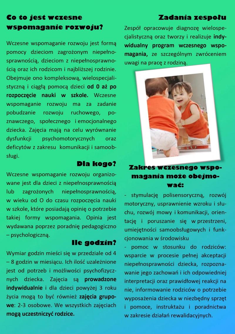 Harmonogram terapii dla dzieci