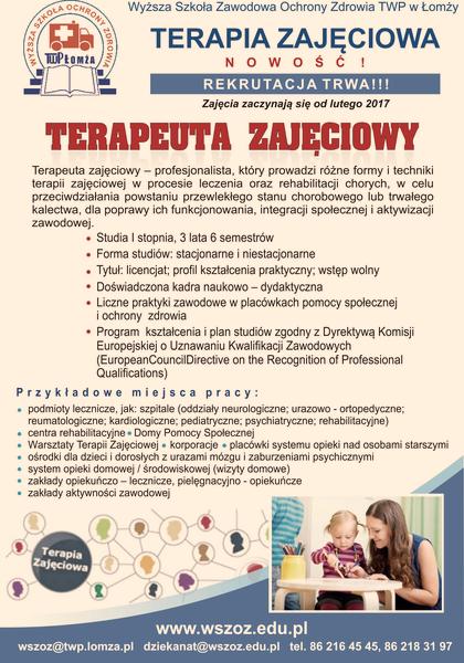 Wymagania dla terapeutów zajęciowych