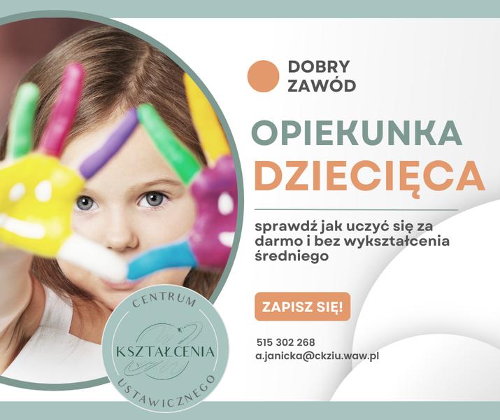Praca opiekunki dziecięcej